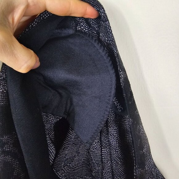 Ming Wang Knit Cardigan Jacket 1X Black & Gray Metallic Topper Cocktail Office - Picture 10 of 11